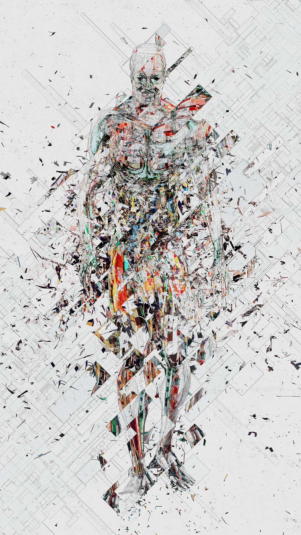 Art Fragmantacia Art Human Abstract White Android wallpaper