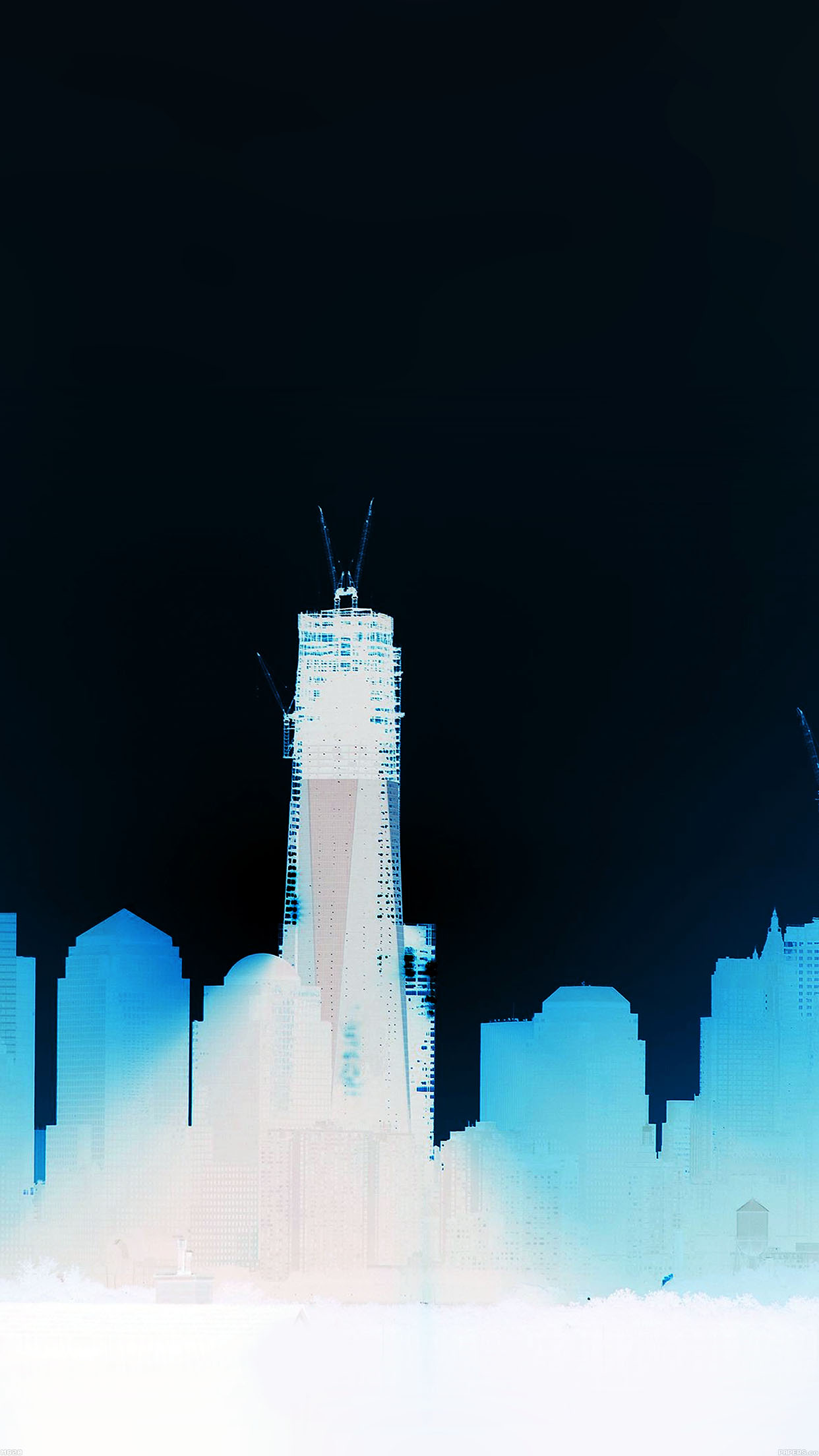 Construction Sky Line In Blue City Day Android wallpaper