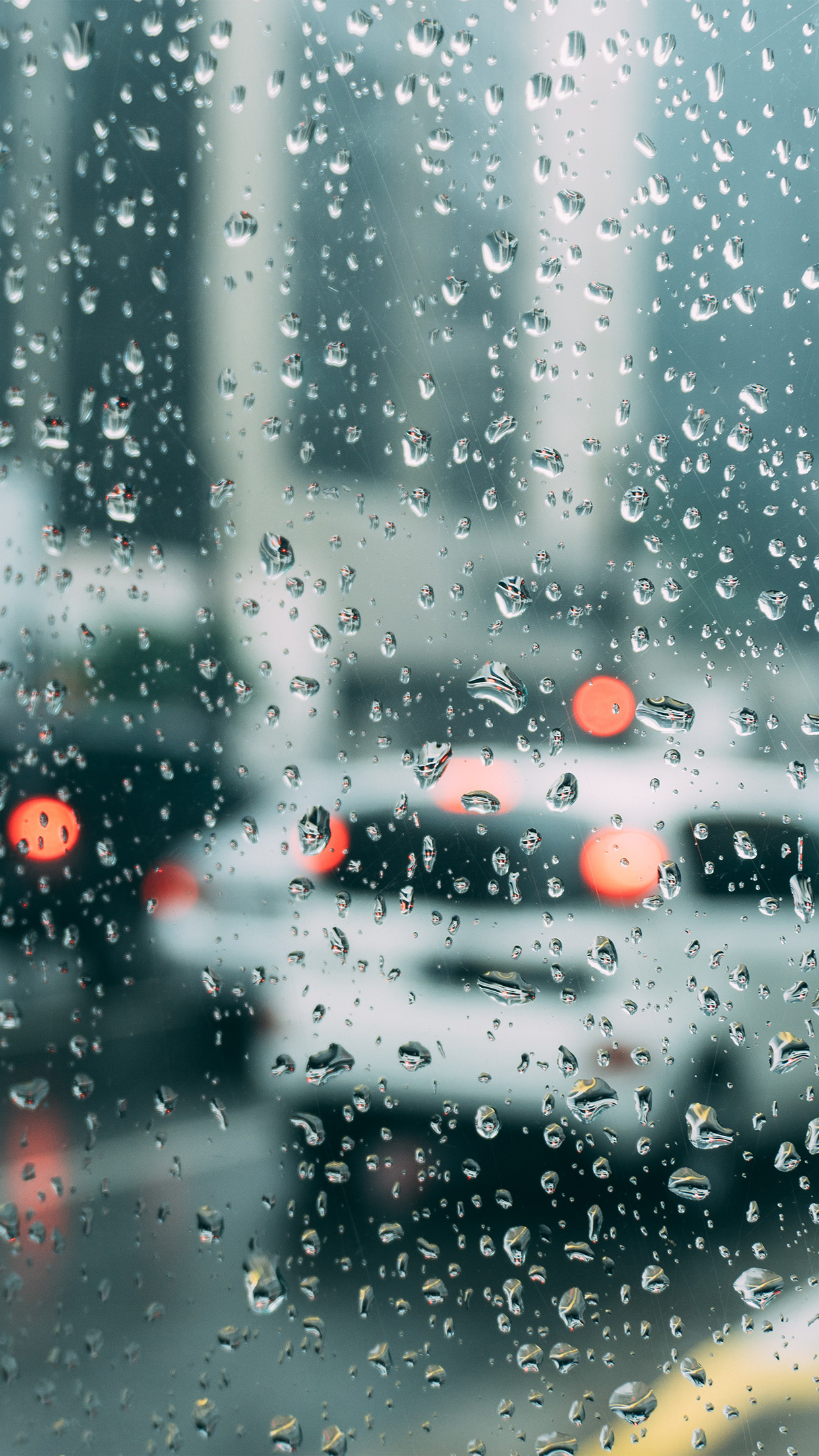 Rain Window Bokeh Art Car Sad Android wallpaper