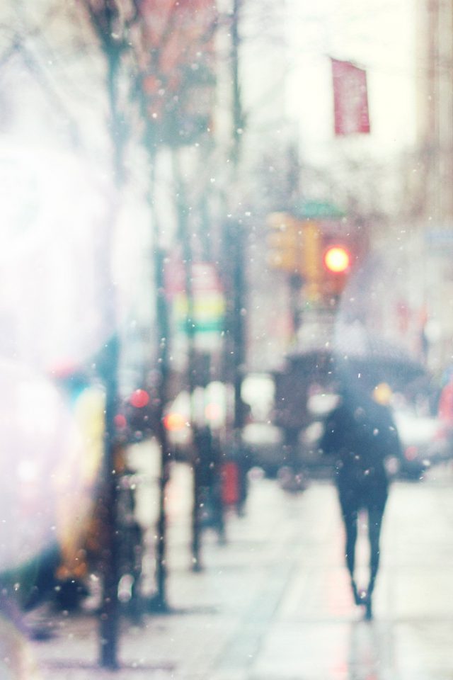 Snow Street Bokeh Flare Winter Walk City Day Nature Android wallpaper