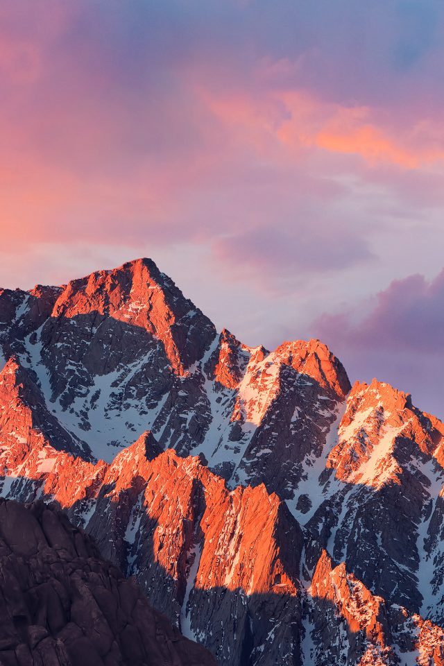 4k Sierra Apple Wallpaper Art Mountain Sunset Android wallpaper