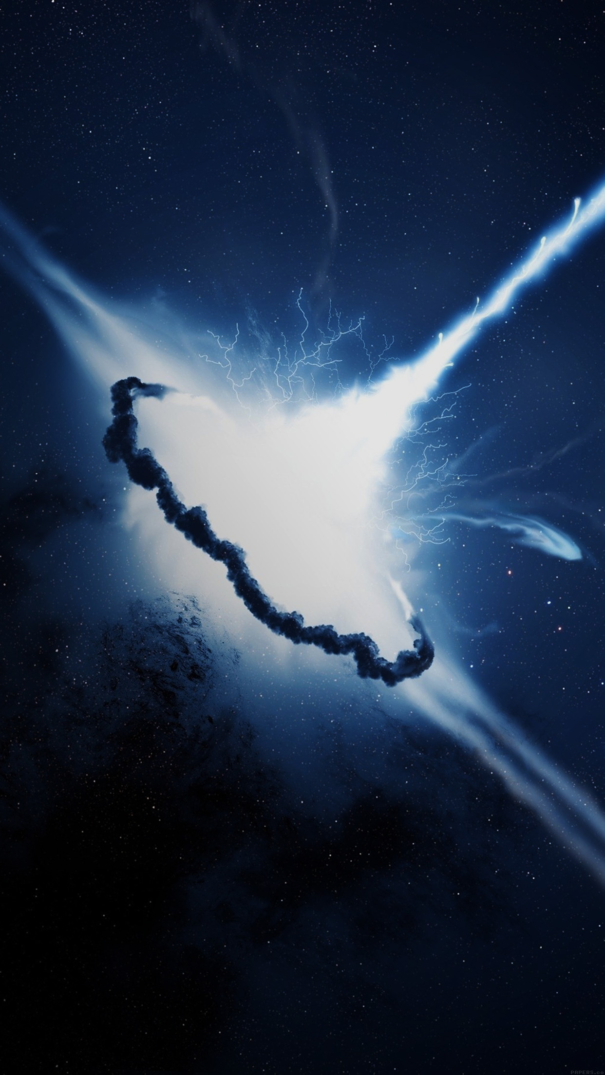 Big Bang Space Explsion Art Illust Android wallpaper