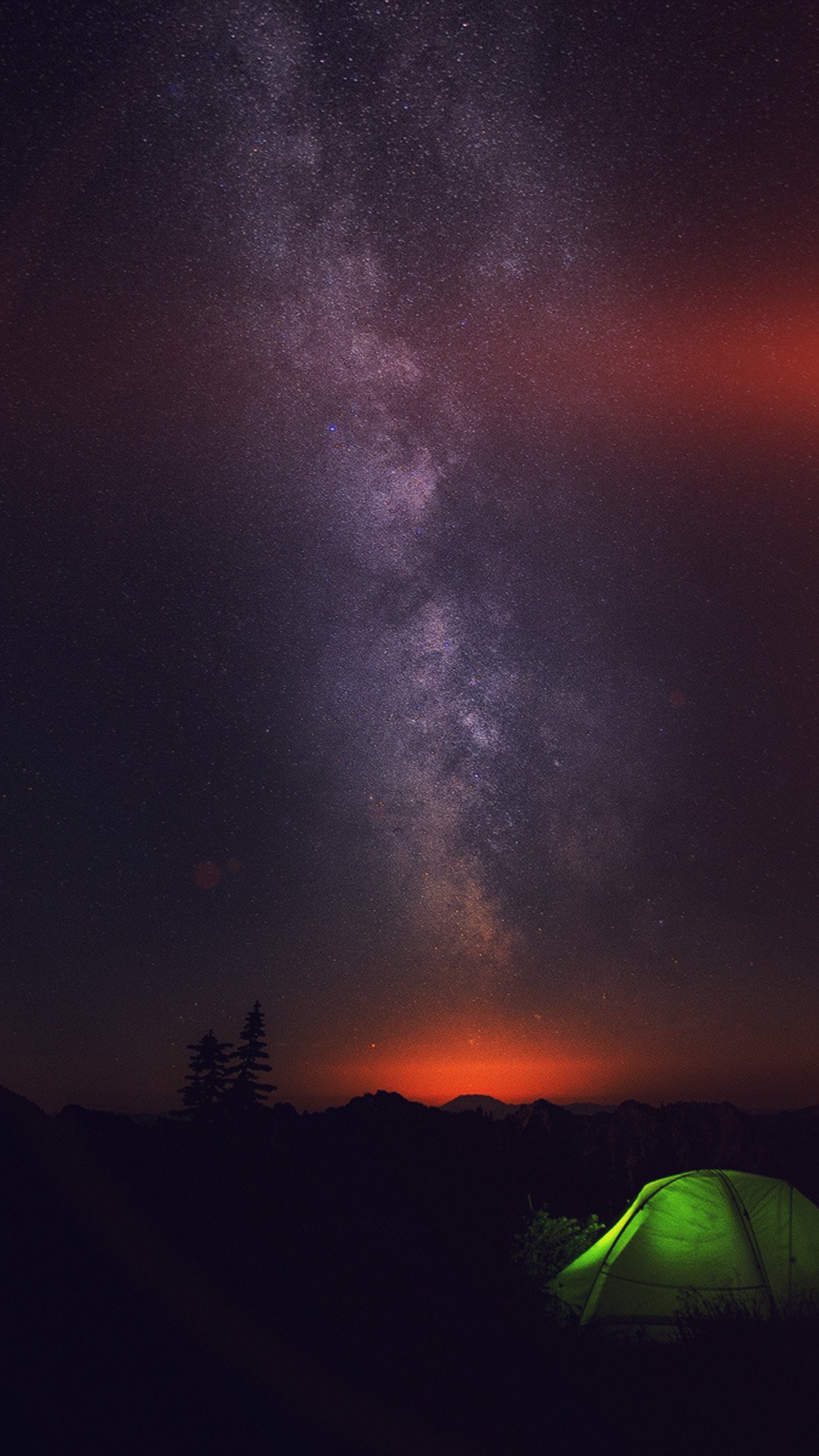 Camping Night Star Galaxy Milky Sky Dark Space Android wallpaper