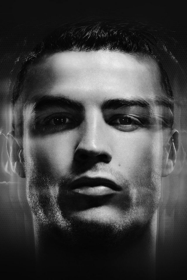 Cristiano Ronaldo Amazing Face Rocks Soccer Android wallpaper