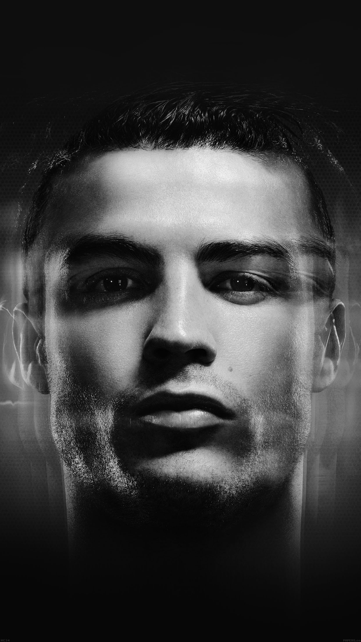 Cristiano Ronaldo Amazing Face Rocks Soccer Android wallpaper
