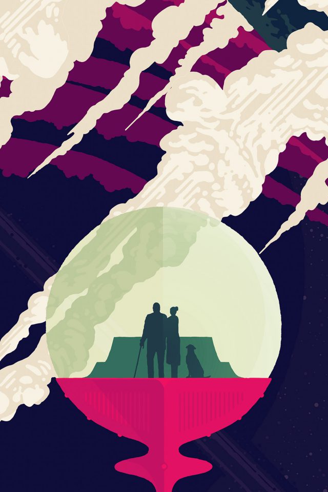 Elceladus Poster Art Illustration Space Blue Android wallpaper