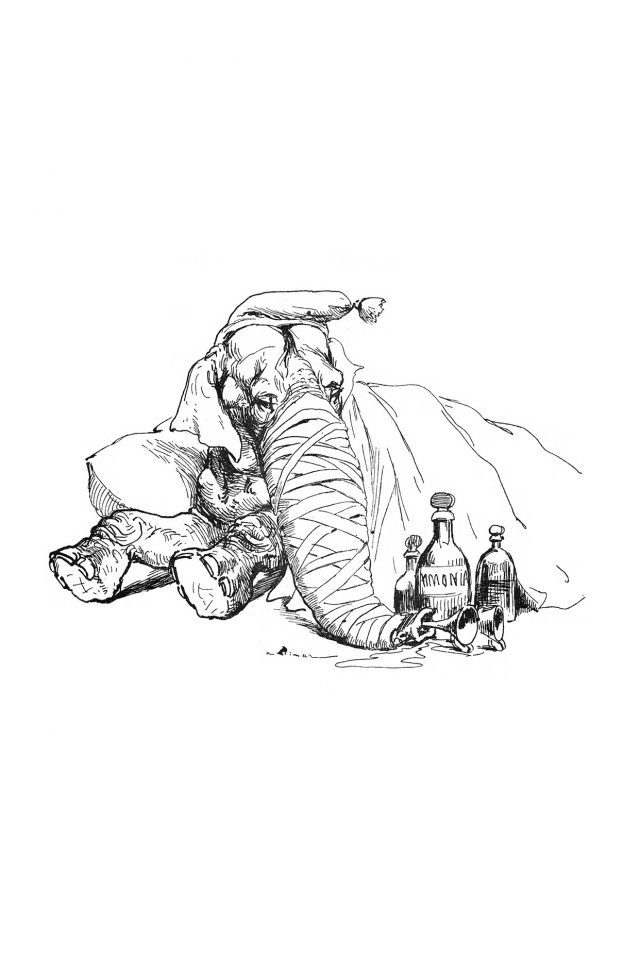 Elephant Drawing Morning Animal Art Illustration Android wallpaper