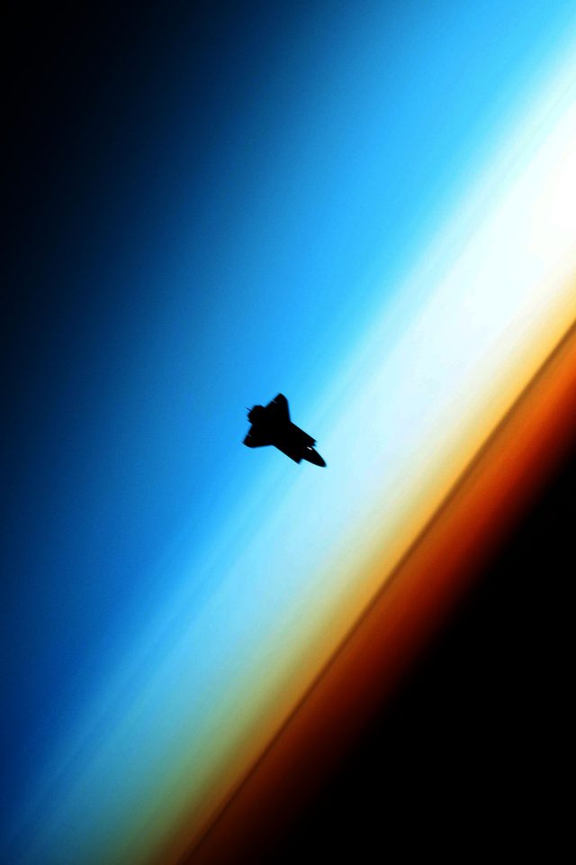 Endeavor Red Horizon Spaceship From Space Android wallpaper