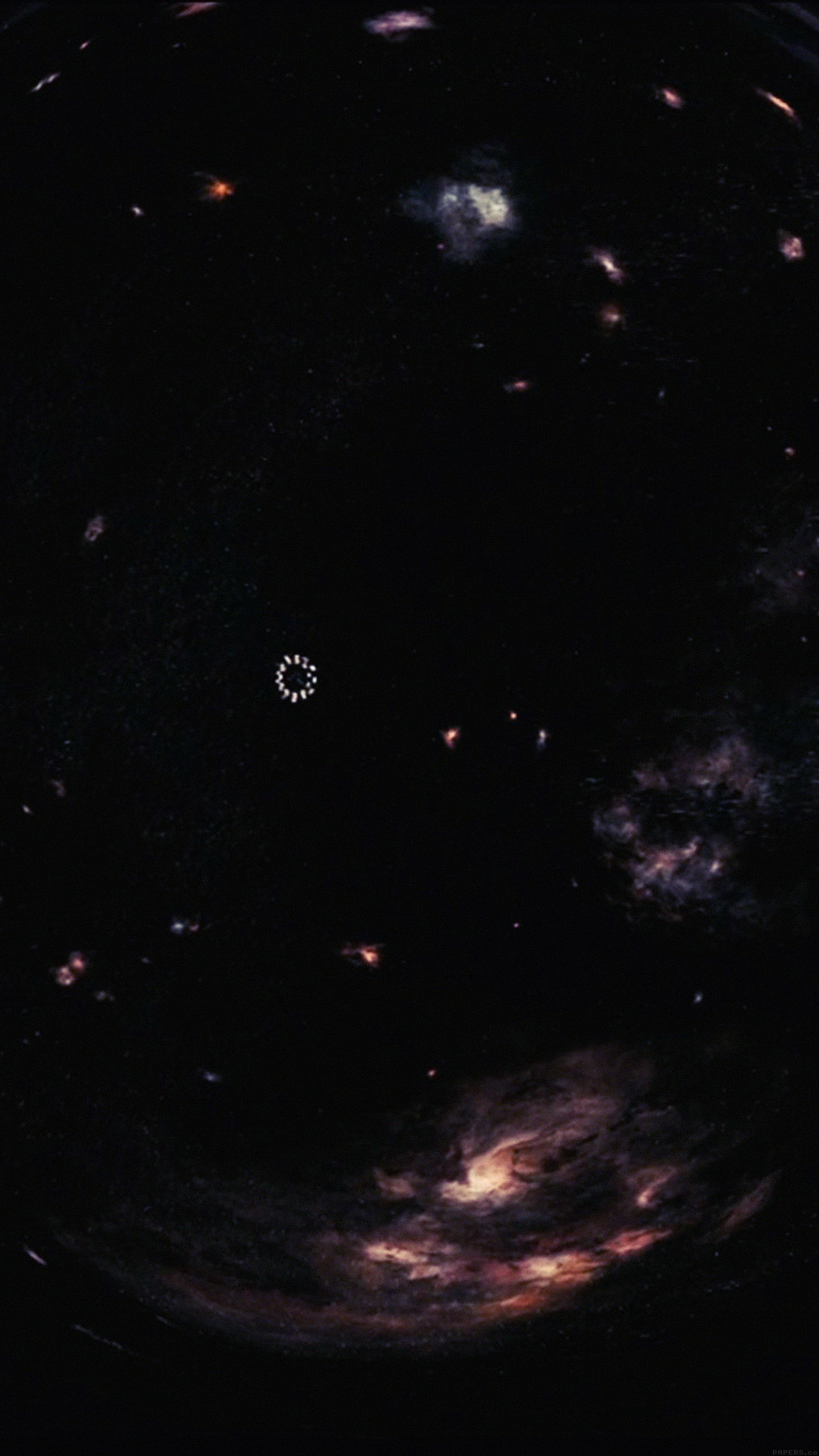 Interstellar Endurance Spaceship Minimal Art Android wallpaper