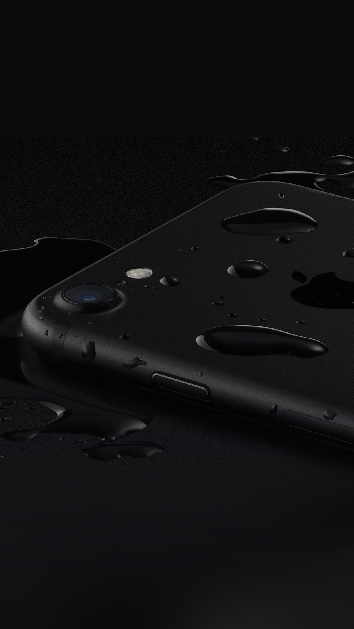 Iphone7 Black Water Resistant Apple Art Illustration Android wallpaper