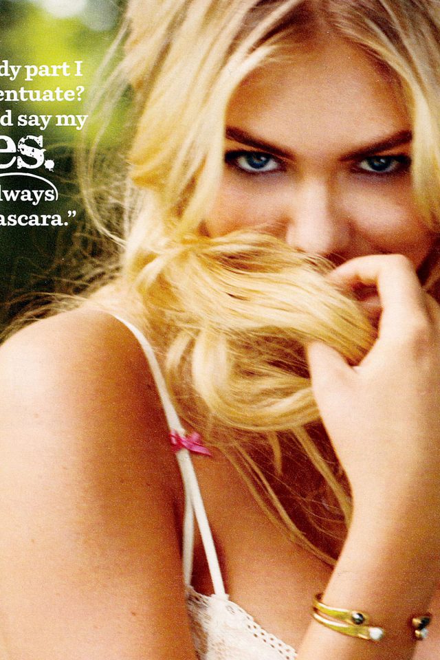 Kate Upton Magazine Shy Face Girl Art Android wallpaper