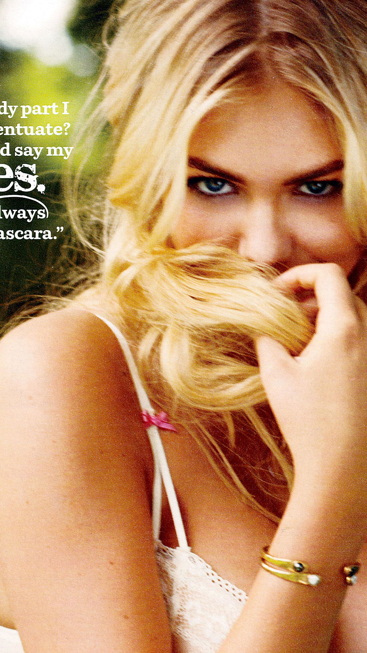 Kate Upton Magazine Shy Face Girl Art Android wallpaper