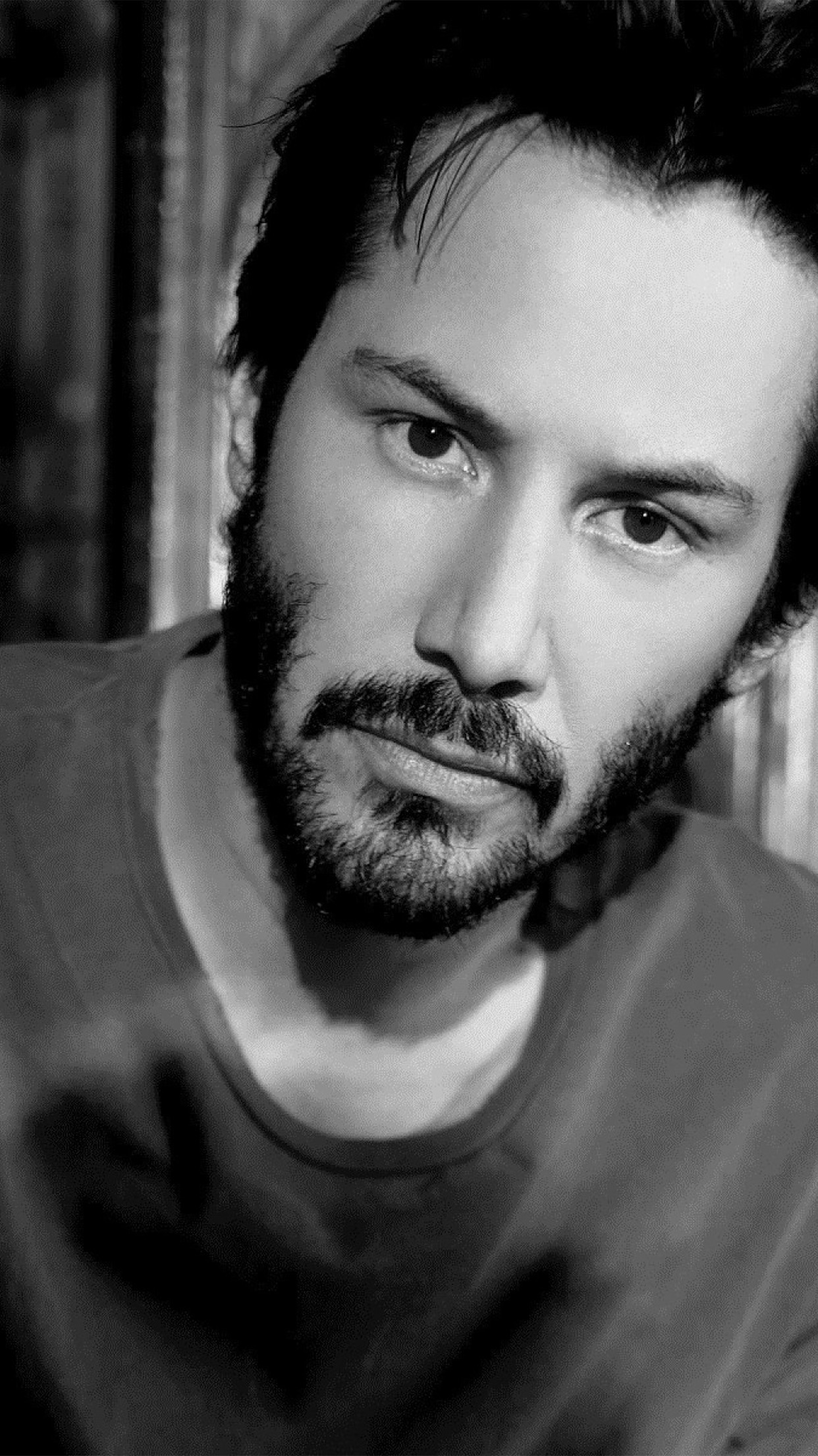 Keanu Reeves Bw Dark Actor Celebrity Android wallpaper