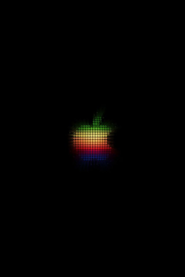 Logo Apple Rainbow Pixel Art Illustration Android wallpaper