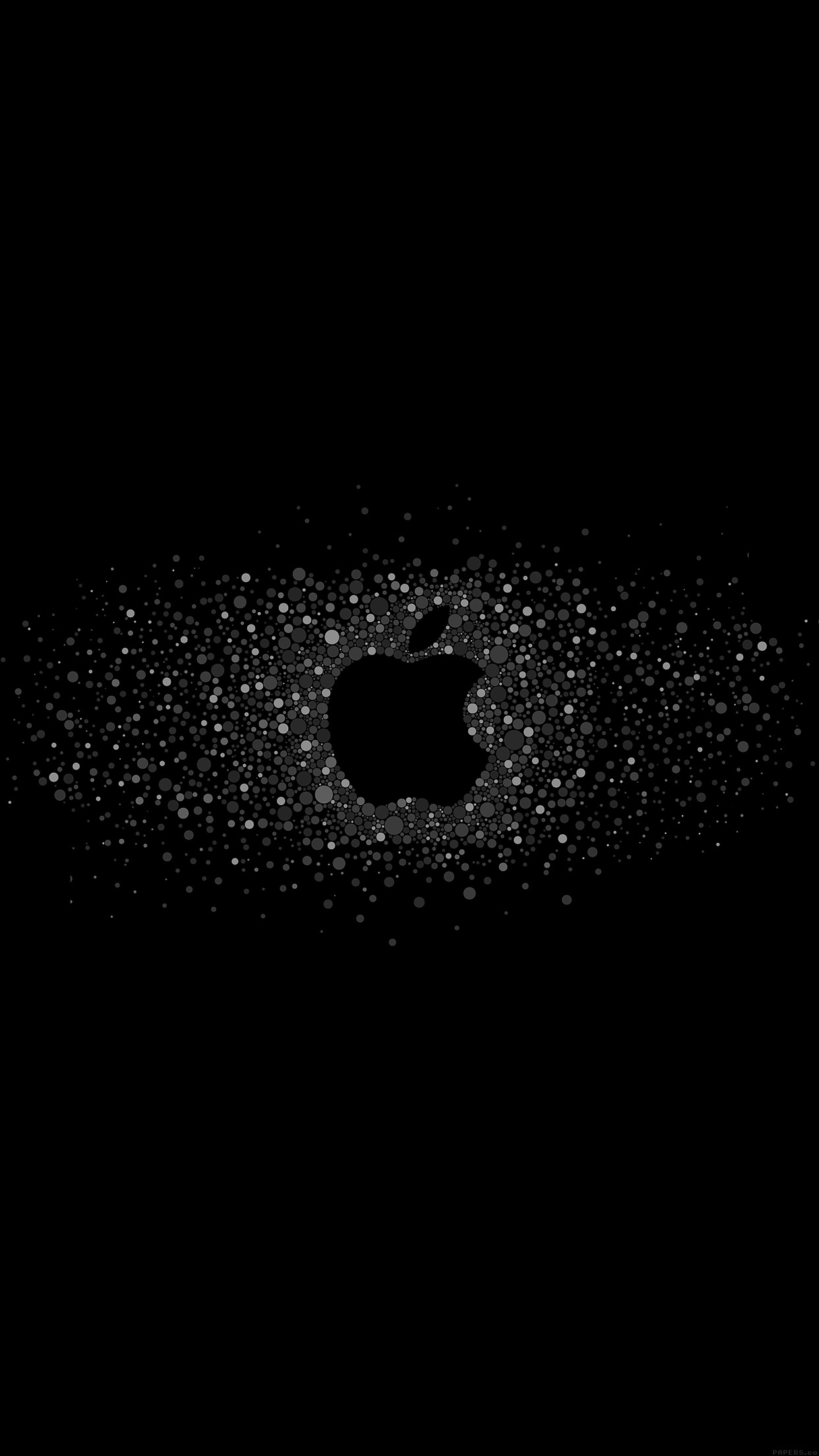 Logo Art Apple Rainbow Minimal Dark Android wallpaper