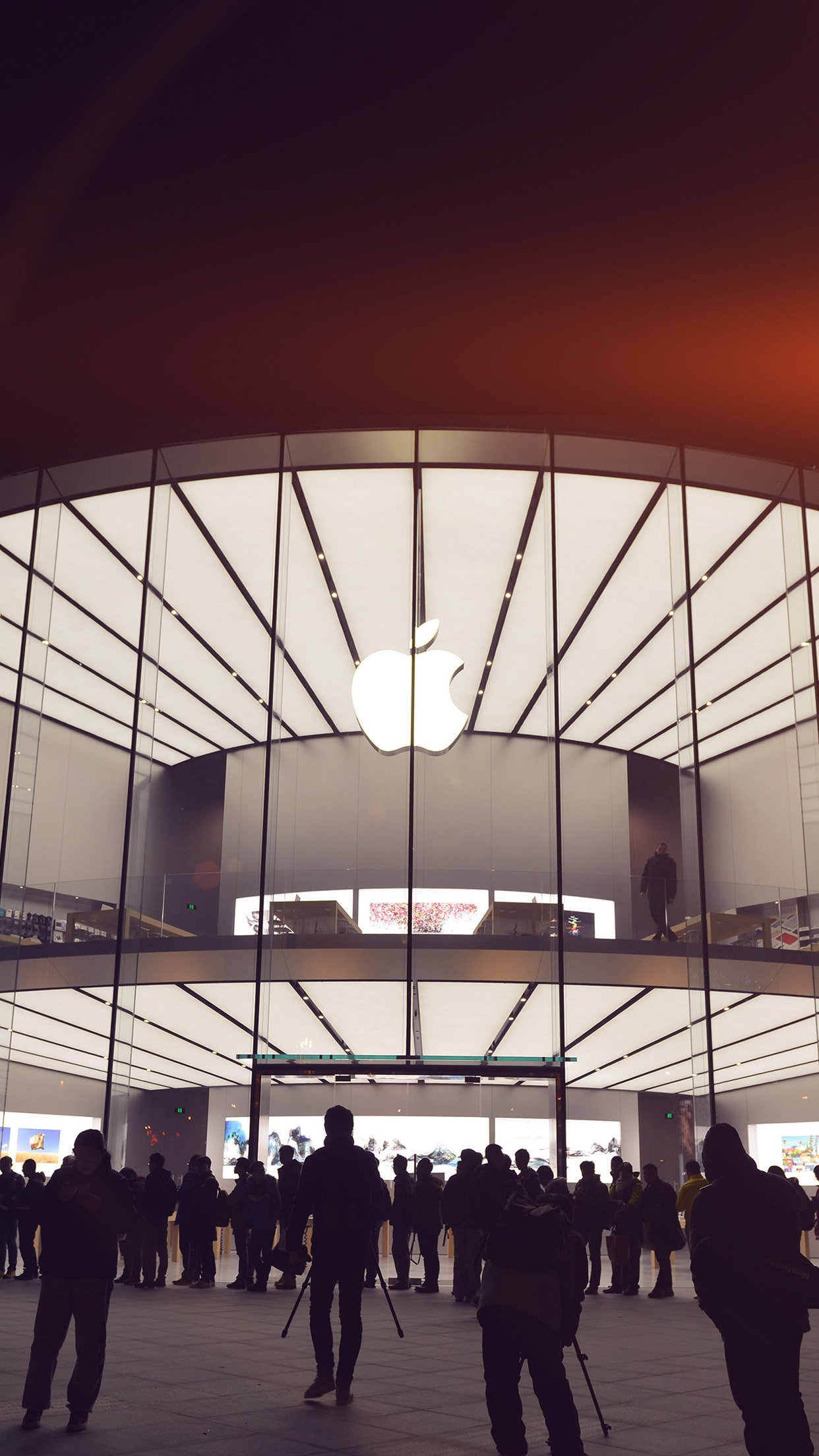 Photo Apple Store Event City Architecture Flare Android wallpaper