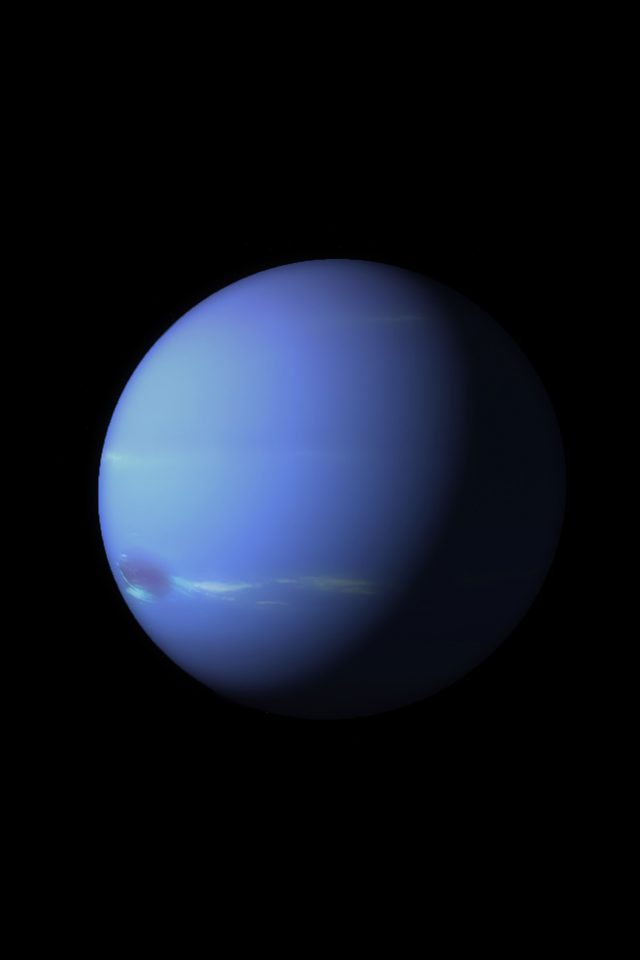 Quiet Planet Apple Dark Space Blue Android wallpaper