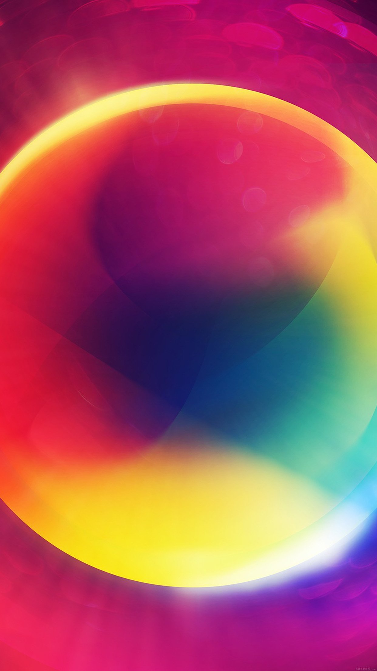 Rainbow Circle Color Digital Abstract Art Pattern Android wallpaper