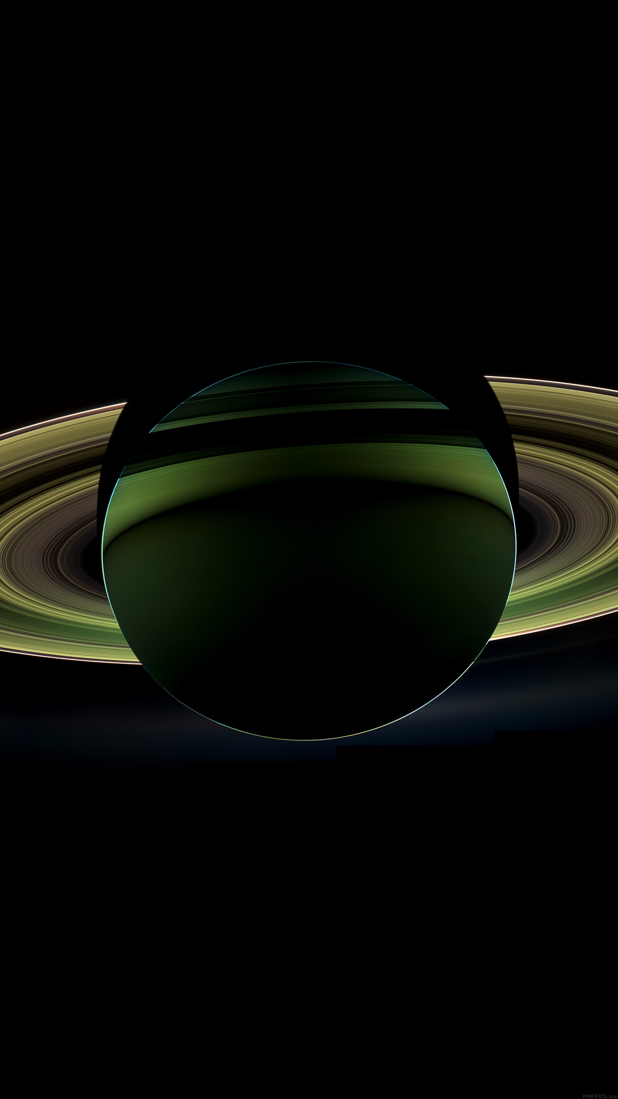 Saturn Far Space Nature Dark Android wallpaper