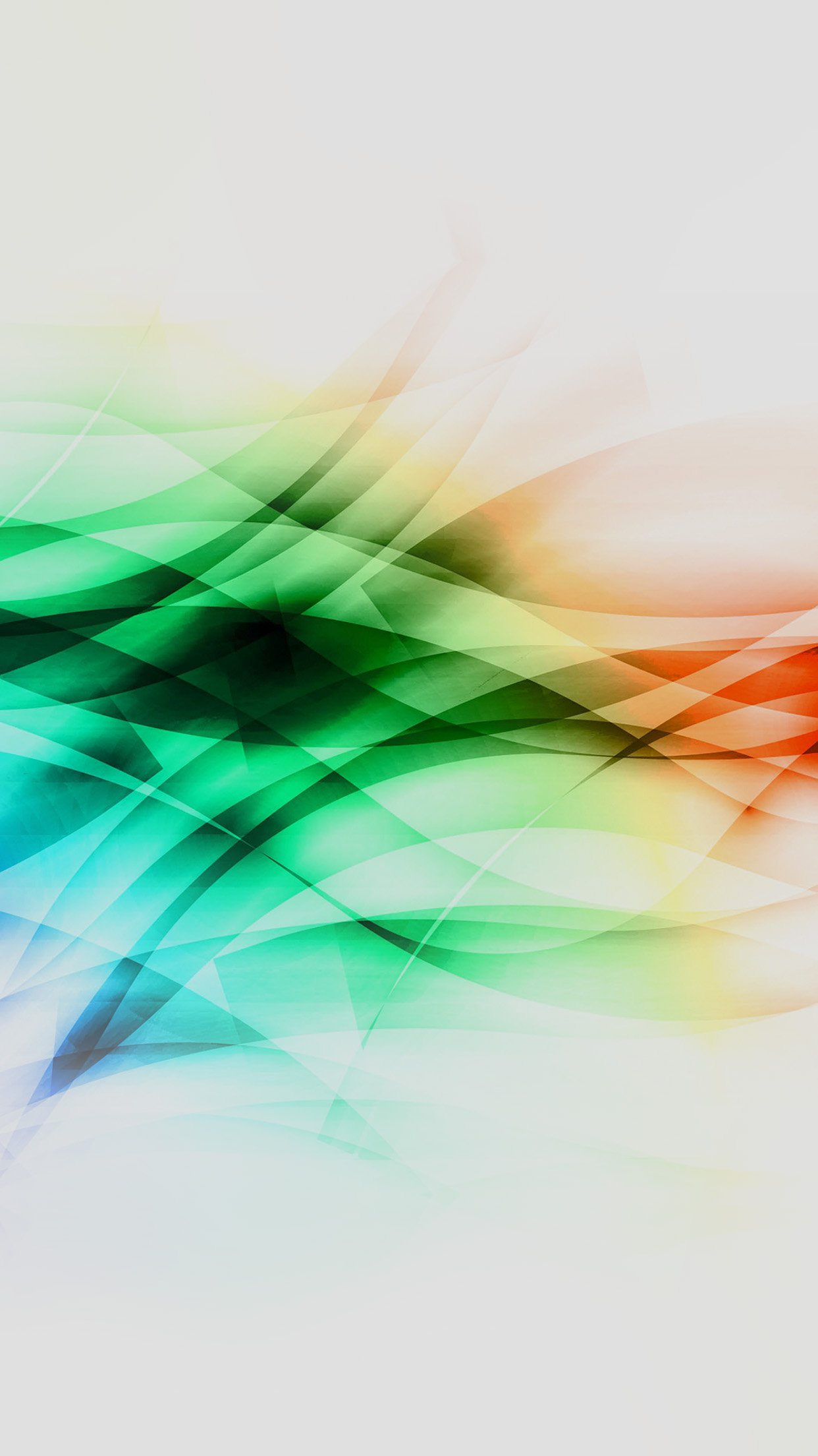 Smoke Rainbow Abstract Lines Pattern White Android wallpaper