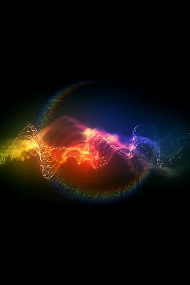 Sound Wave Illust Colorful Abstract Pattern Android wallpaper
