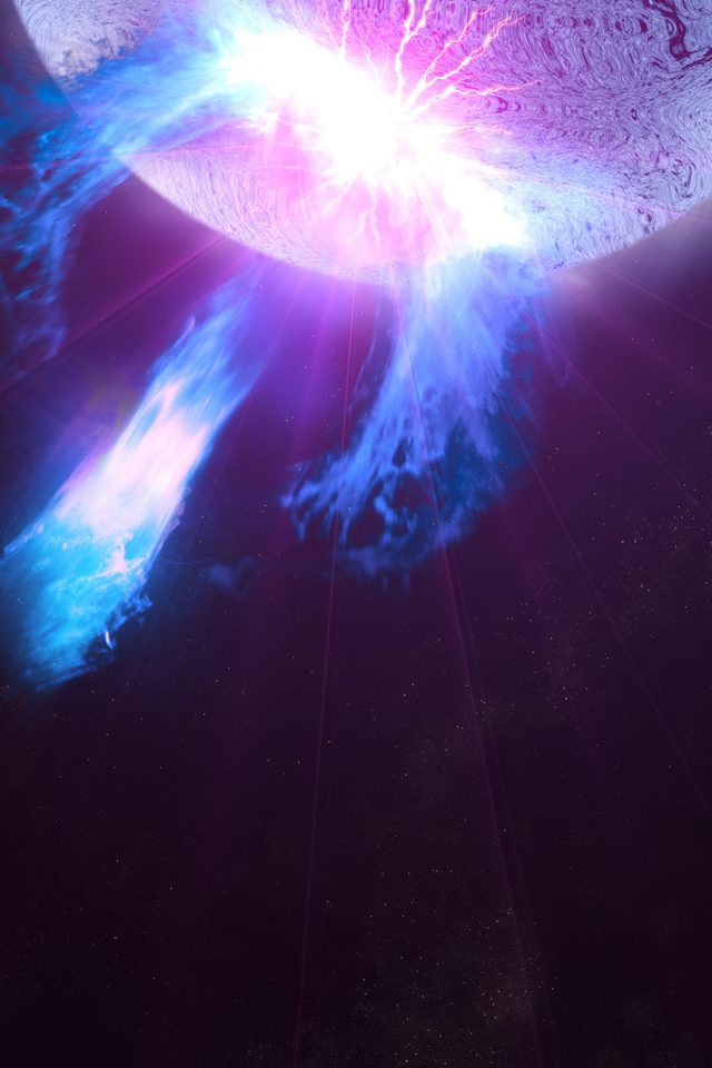 Space Flare Light Dark Purple Pattern Android wallpaper