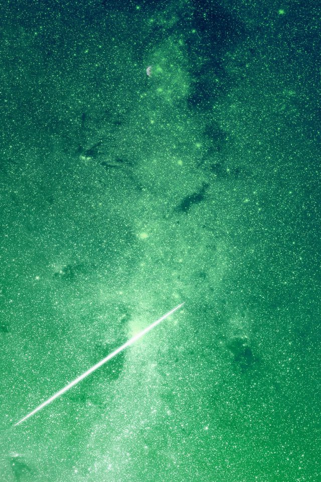 Star Night Space Green Galaxy Flare Nature Android wallpaper