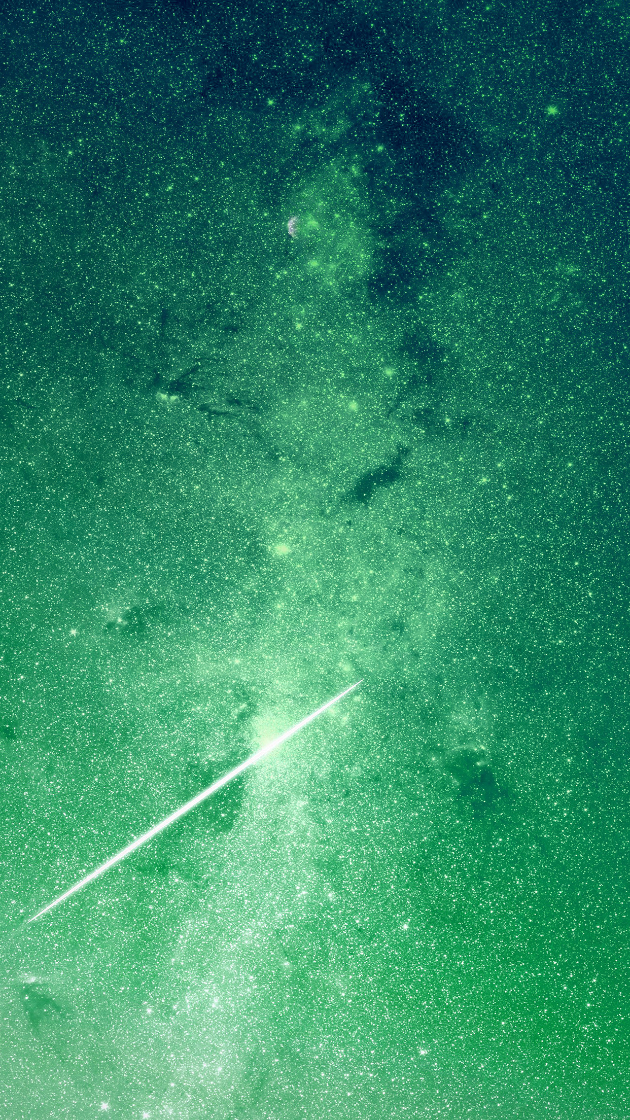Star Night Space Green Galaxy Flare Nature Android wallpaper