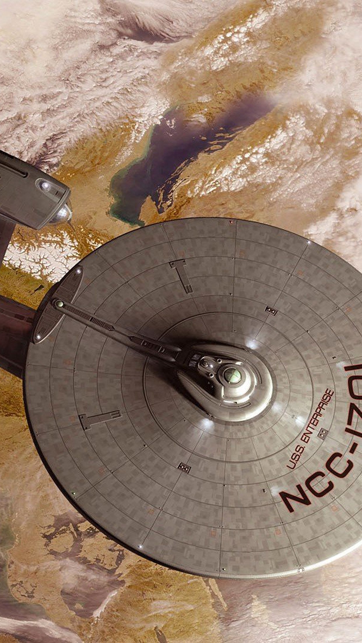 Starship Enterprise Space Art Illust Android wallpaper