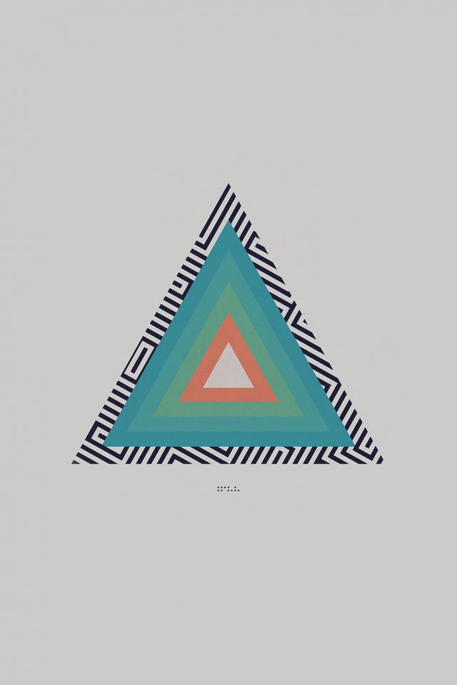 Tycho Triangle Abstract Art Illustration White Android wallpaper