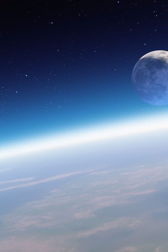 Wallpaper Earth Horizon In Space Android wallpaper